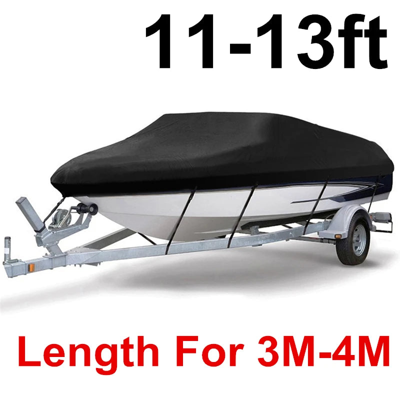 Boat Cover Rain Waterproof Fishing Universal Ski Bass Speedboat V-Shape Boat Cover Marine Boat Accessories Boat Equipment 16ft