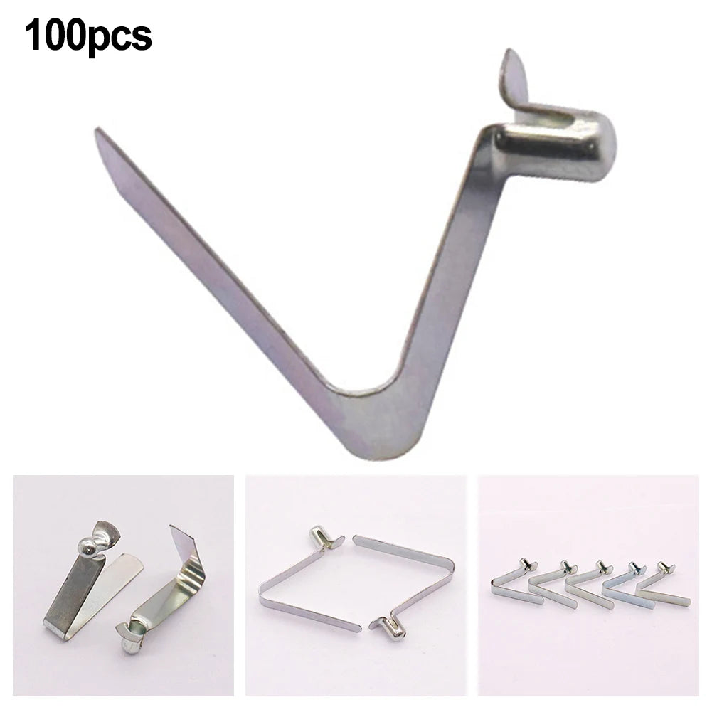 100pcs Kayaking Paddle V-Shaped Spring Clip Locking Tube Pin Push Clip For Tent Pole 5.5mm Kayak-Paddle Spring Clips Boat Access