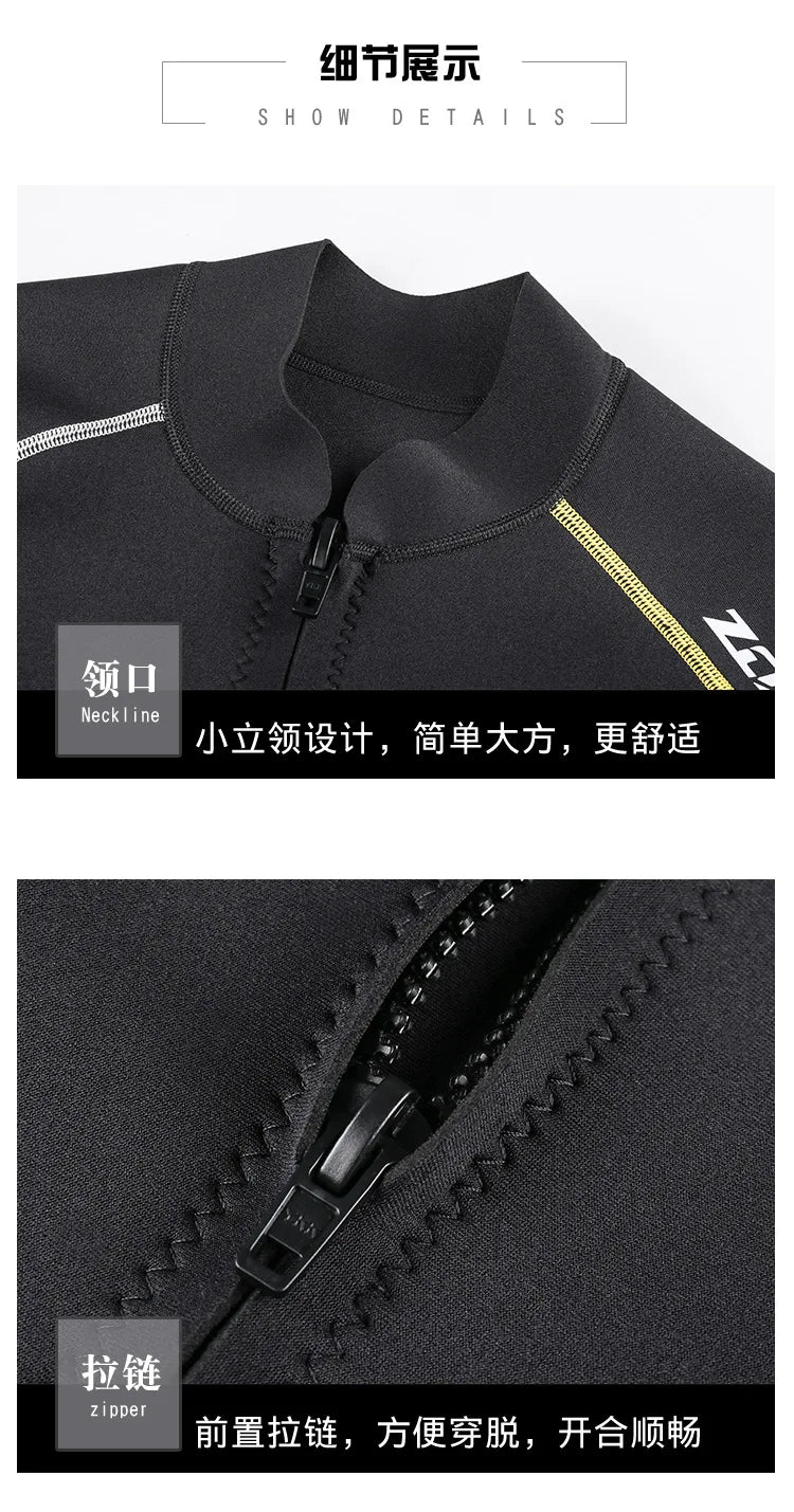Premium Neoprene Wetsuits for Men 1.5mm/3mm Wetsuit Surf Suits Pant Top One-Piece Swimsuits Wet Suit for Scuba Diving Snorkeling