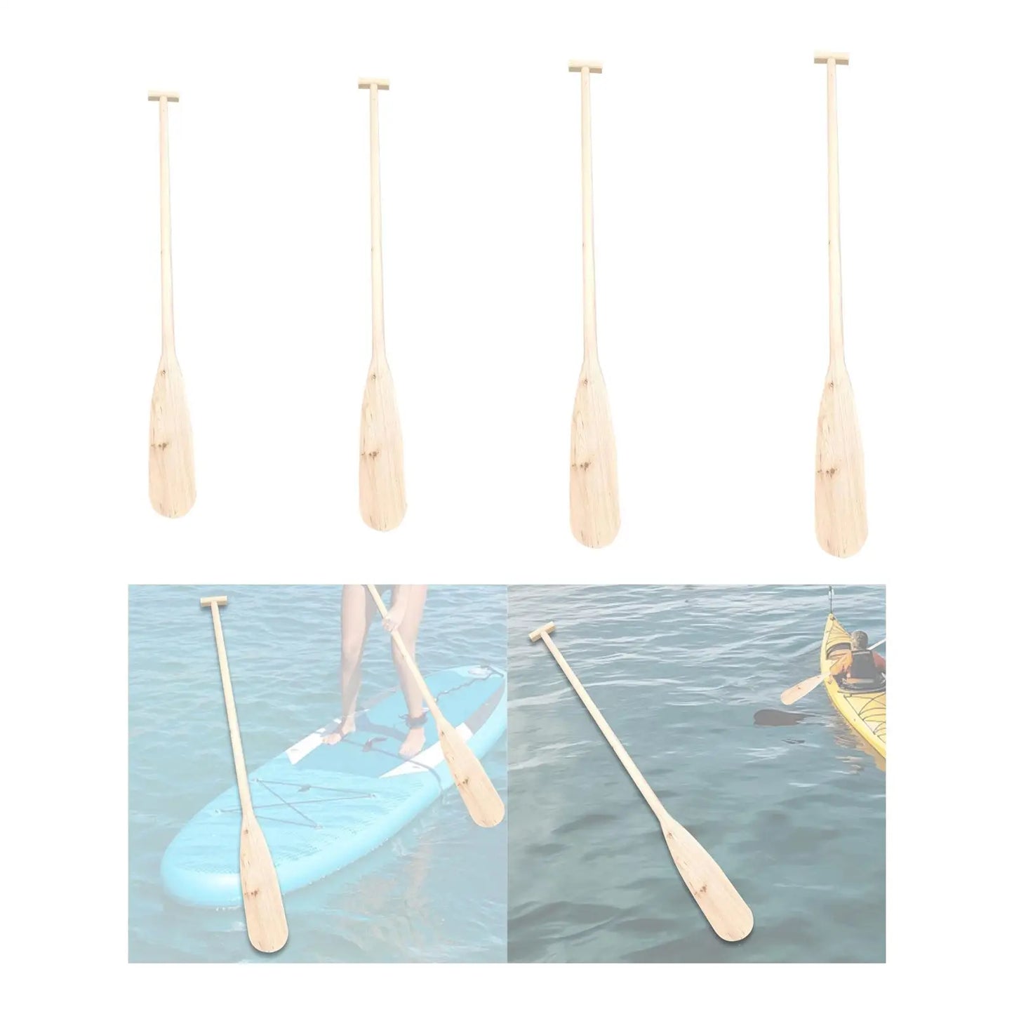 Lightweight Wooden Dragon Boat Paddle Handheld Sturdy Oar for Kayak Water Sports Craft Decorative Kayaking Equipment