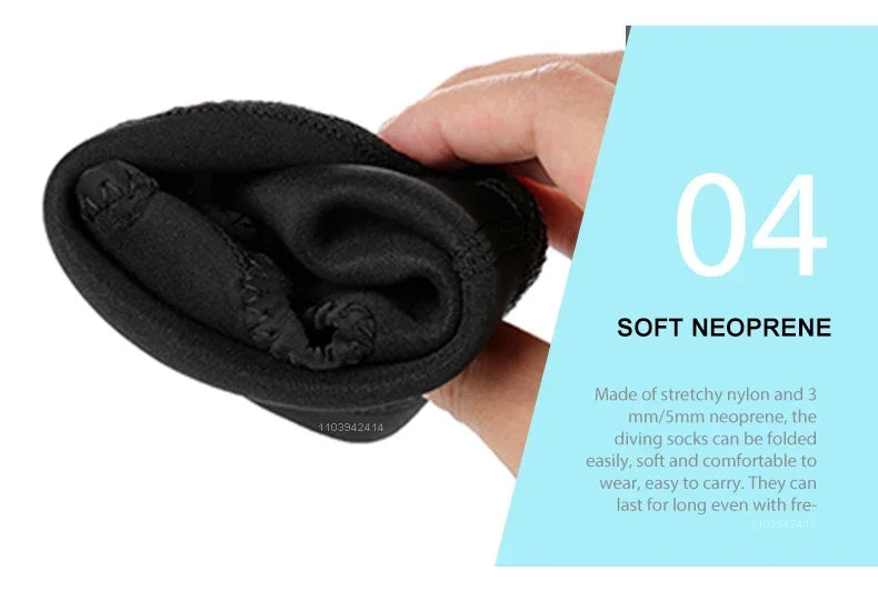 3mm Neoprene Socks 3mm Wetsuit Shoes Non-slip Surf Swimming Fins Socks Elasticity Beach Boots Warm Socks for Snorkeling Diving