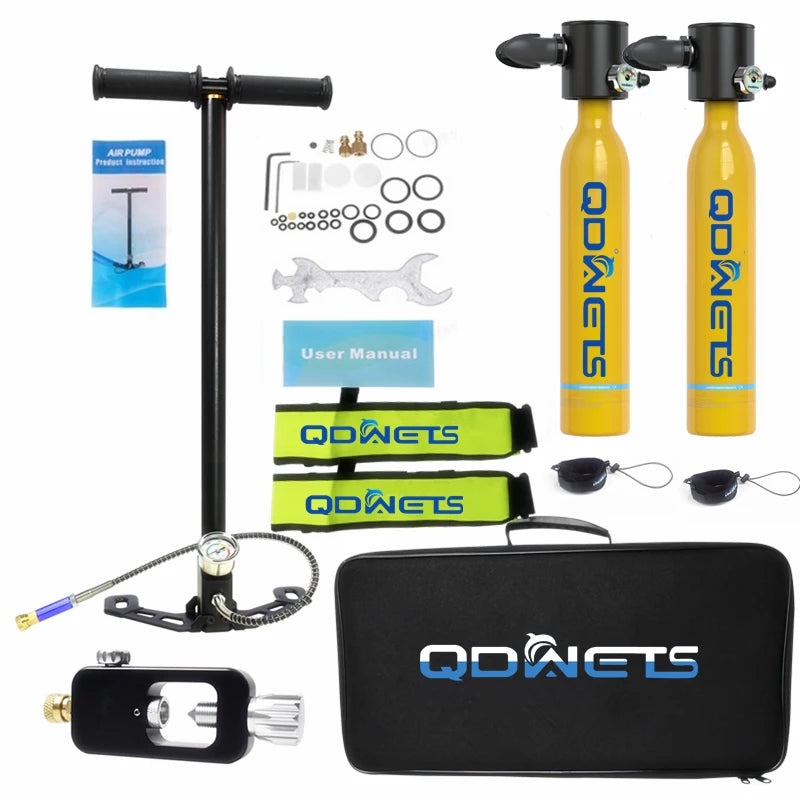 Mini Scuba Diving Tank Equipment Dive Cylinder with 5-10Minutes Capability 0.5 Litre Capacity with Refillable Design QDWETS