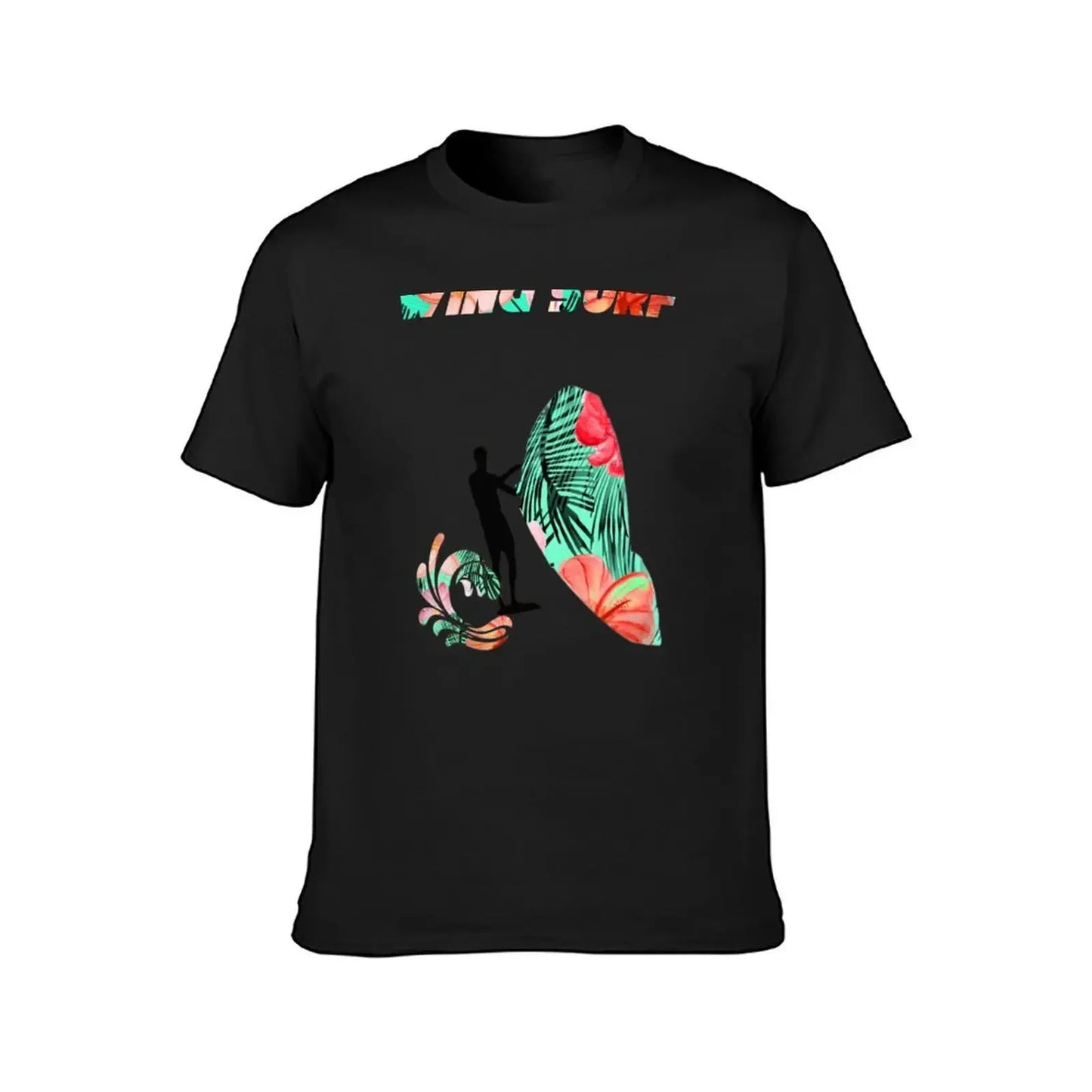 Wing surfing wingsurfing on watercolor skiair silhouette background T-Shirt anime tshirt mens graphic t-shirts anime