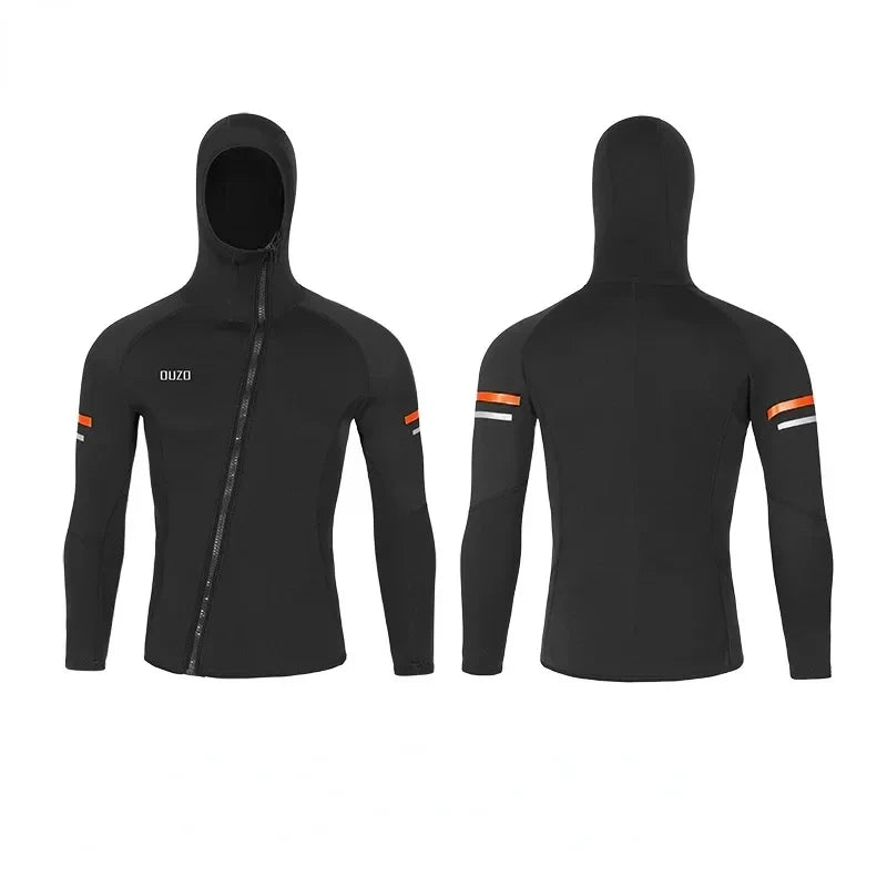 1.5mm wetsuit OUZO split diving top pants men's long sleeve cold protection sunscreen surf suit winter swimsuit scuba diving
