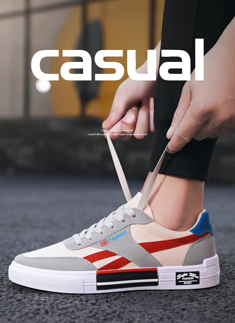 Summer Fashion Men Sneakers Breathable Casual Shoes for Man Flat Casual Sneakers Mens 2024 New Vulcanized Shoes Erkek Ayakkabı