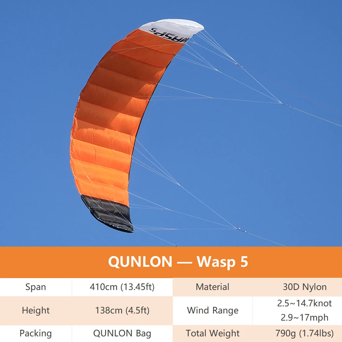 9KM 3.6m~4.5m 4 Line Power Kite Professional Parafoil Traction Kite with Bar Kitesurfing Equipment for TURNING JUMPING