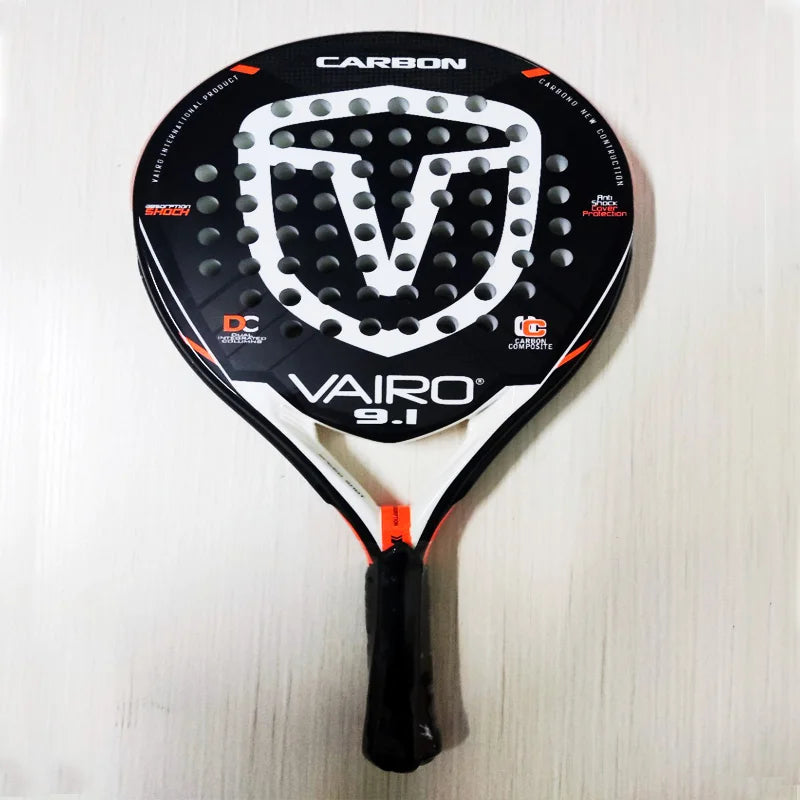 New High Quality Padel Racket  Series Palas 3 Layer Carbon Fiber Board Paddle EVA Face Tennis Beach Racquet Bag Vairo 9.1 360g