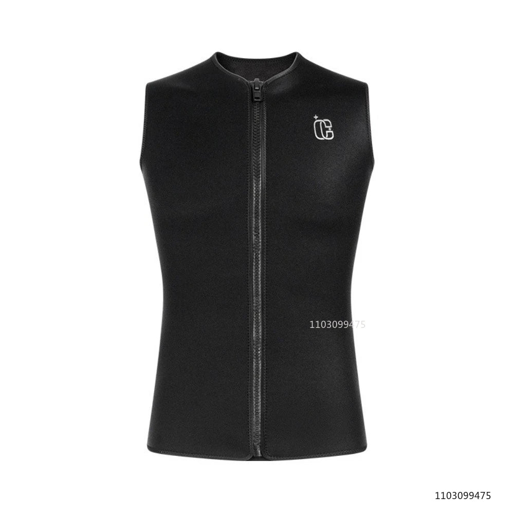 Wetsuit Vest for Men Women 3mm Front Zipper Neoprene Wet Suit Top Sleeveless Jacket for Scuba Diving Kayaking Surfing Swimming