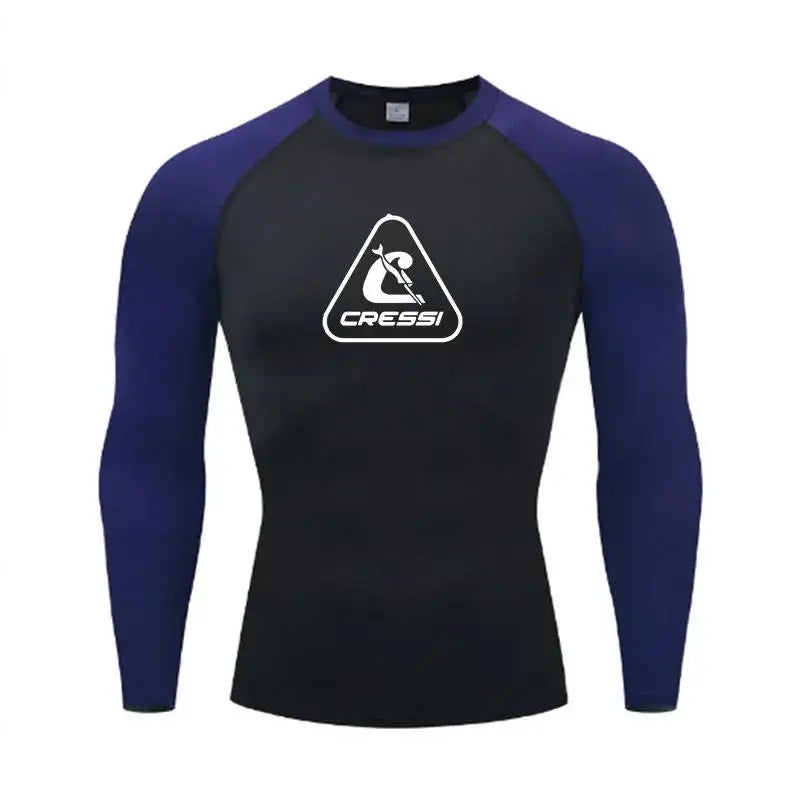 Men Long Sleeve Rash Guards Surf T-shirts UV Protection Swimsuit Surfing Diving Swimwear Swim Surf Beach Clothes Rashguard