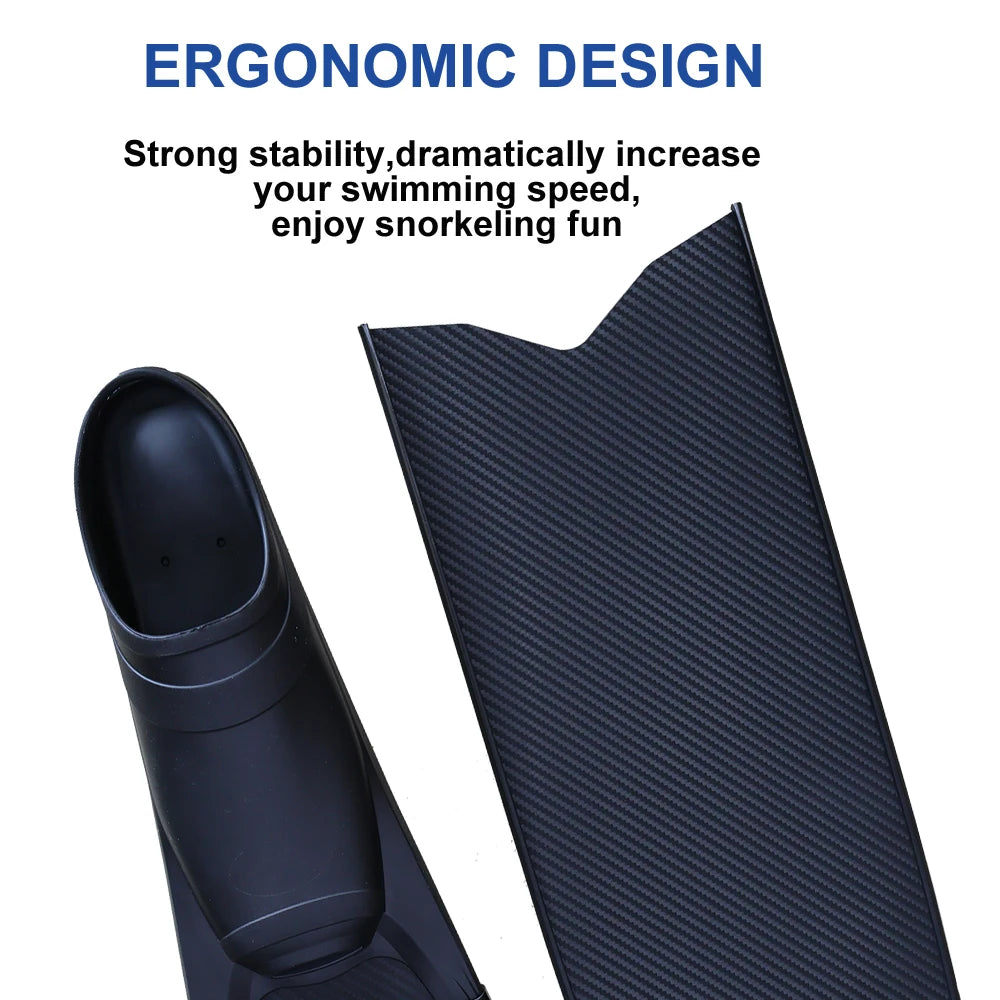Full Foot Long Blade Diving Fins for Freediving and Spearfishing Free Dive Fins
