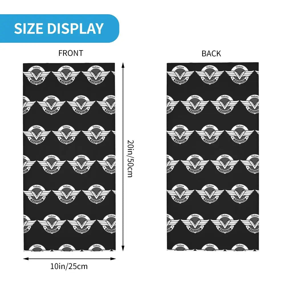 Vulcan Motorcycle Modren Bandana Neck Cover Printed Wrap Scarf Multi-use Headwear Outdoor Sports Unisex Adult Washable