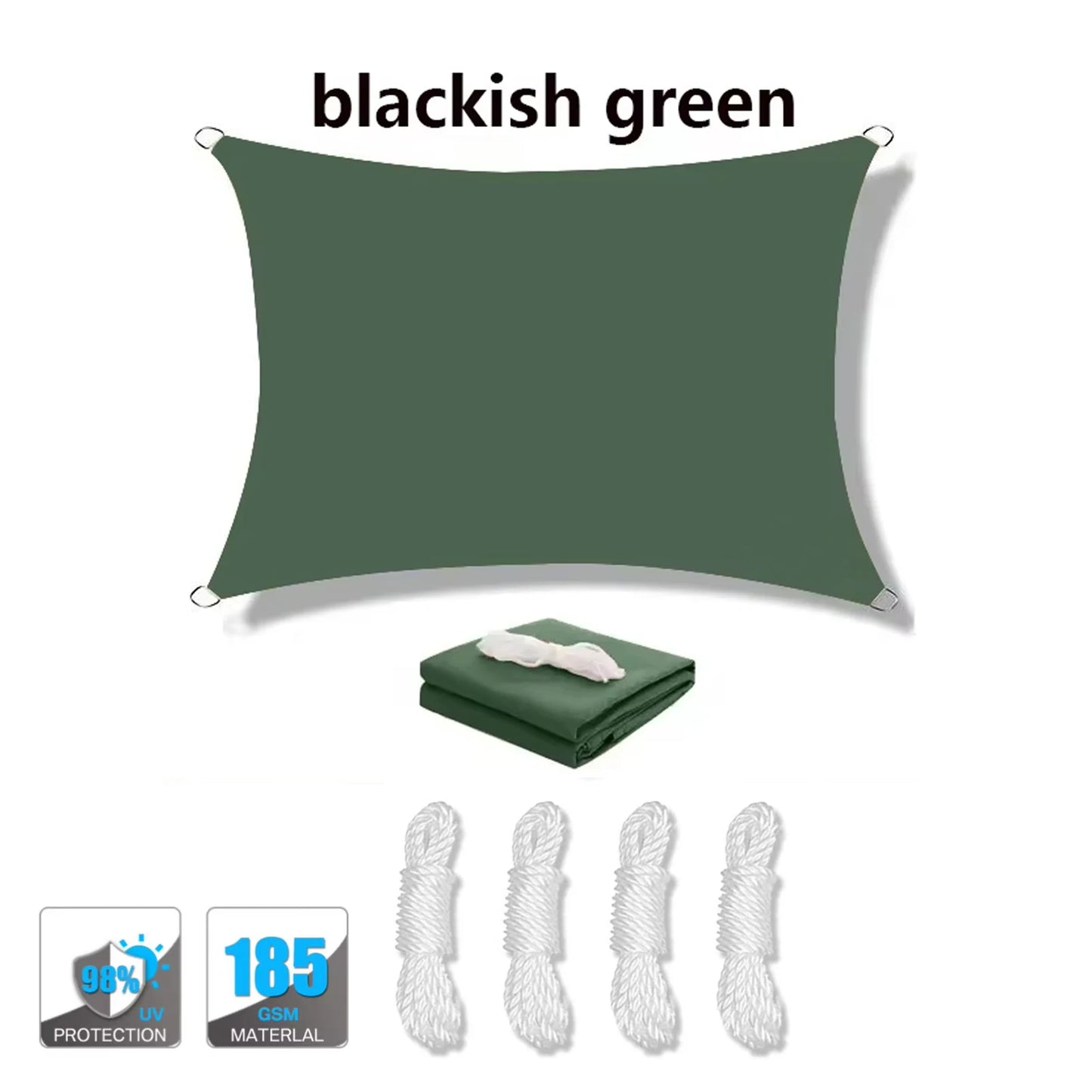 95% UV Block Waterproof Sun Shade Sail - High-Density Breathable Canopy for Patio Garden Pool Backyard, Windproof with Stainless