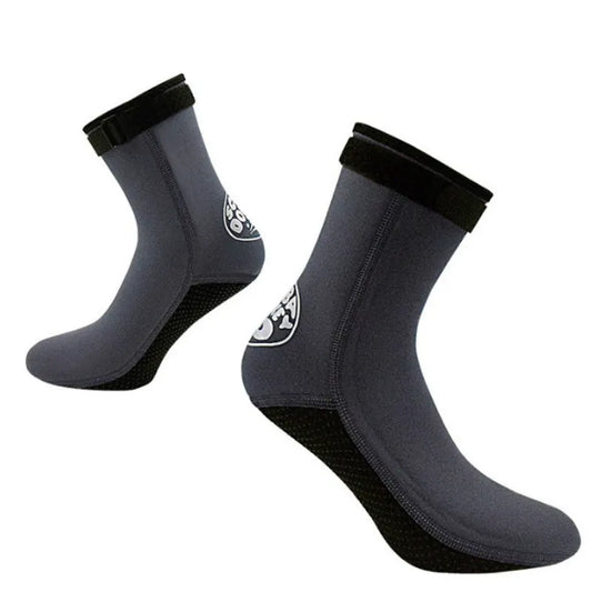 Hisea 3mm neoprene inverno natação surf pesca mergulho sox macio anti risco sox sapatos de alta superior quente sapatos antiderrapantes