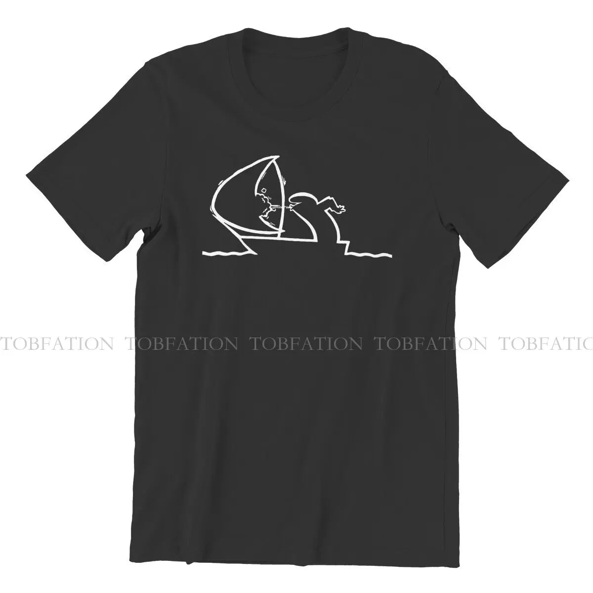 Sailing TShirt For Men La Linea The Line Osvaldo Cavandoli TV Camisetas Style T Shirt Comfortable Print Loose