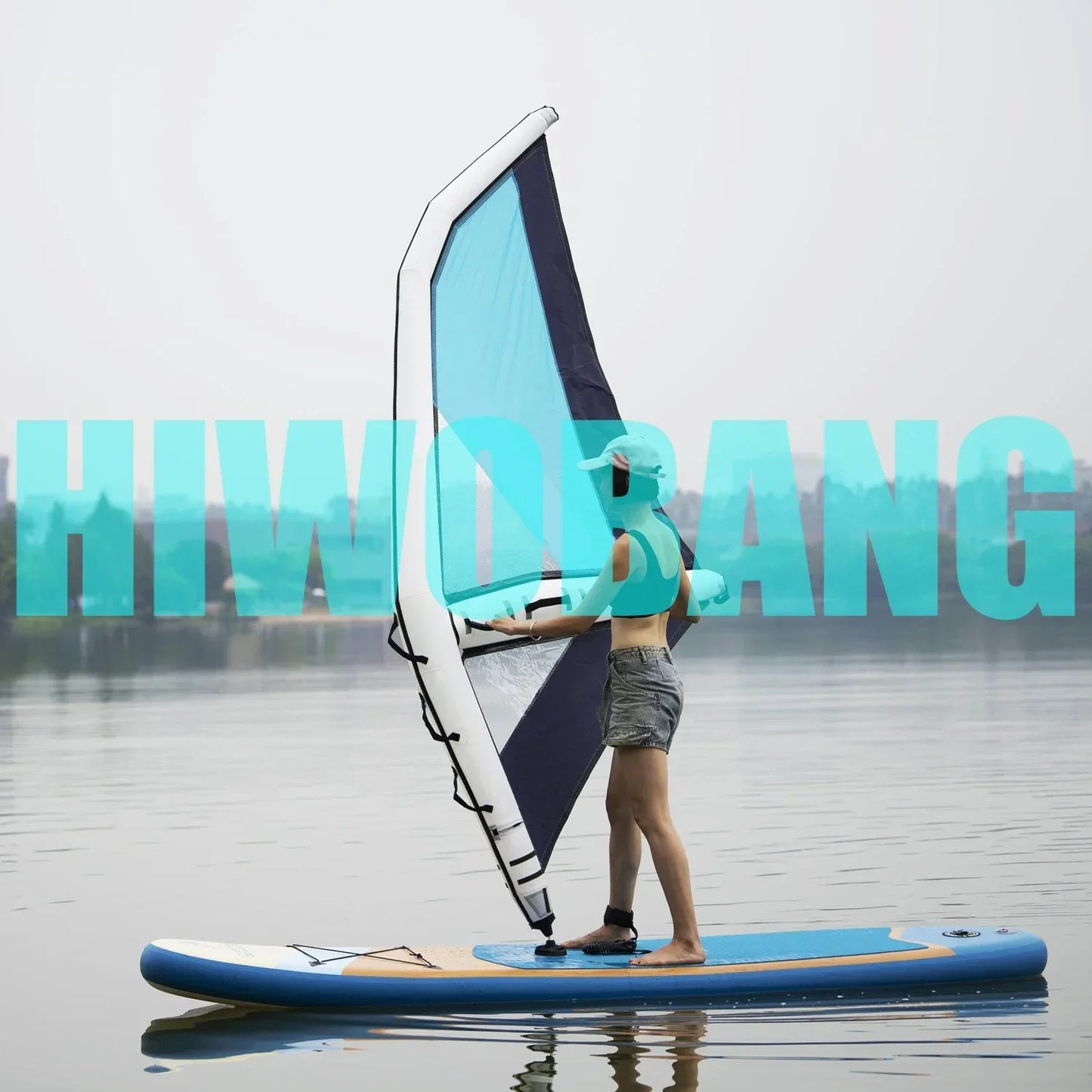 Windsurf Inflatable Stand Up Sup Paddle Board With Sail Kitesurf Wakeboard