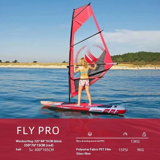 Surfing 2-in-1 Windsurf Sail With S-up Board Windsurfing For Smooth Sailing And Paddleboarding Inflatable Surfboard Sailing