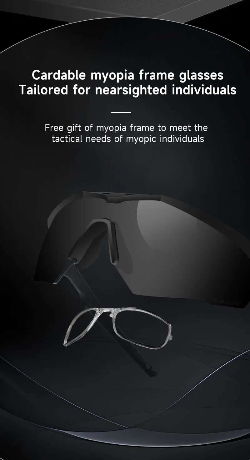 3 Lens Impact-Resistant Shooting Glasses 2.5mm Military Tactical Glasses Anti-Fog Windproof Road Cycling Goggles Antiparras