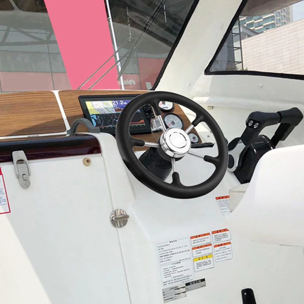 Stainless Steel Marine Steering Wheel with Non-Slip Foam Grip - Boat Yacht Steering System Part, Wholesale Marine Hardware