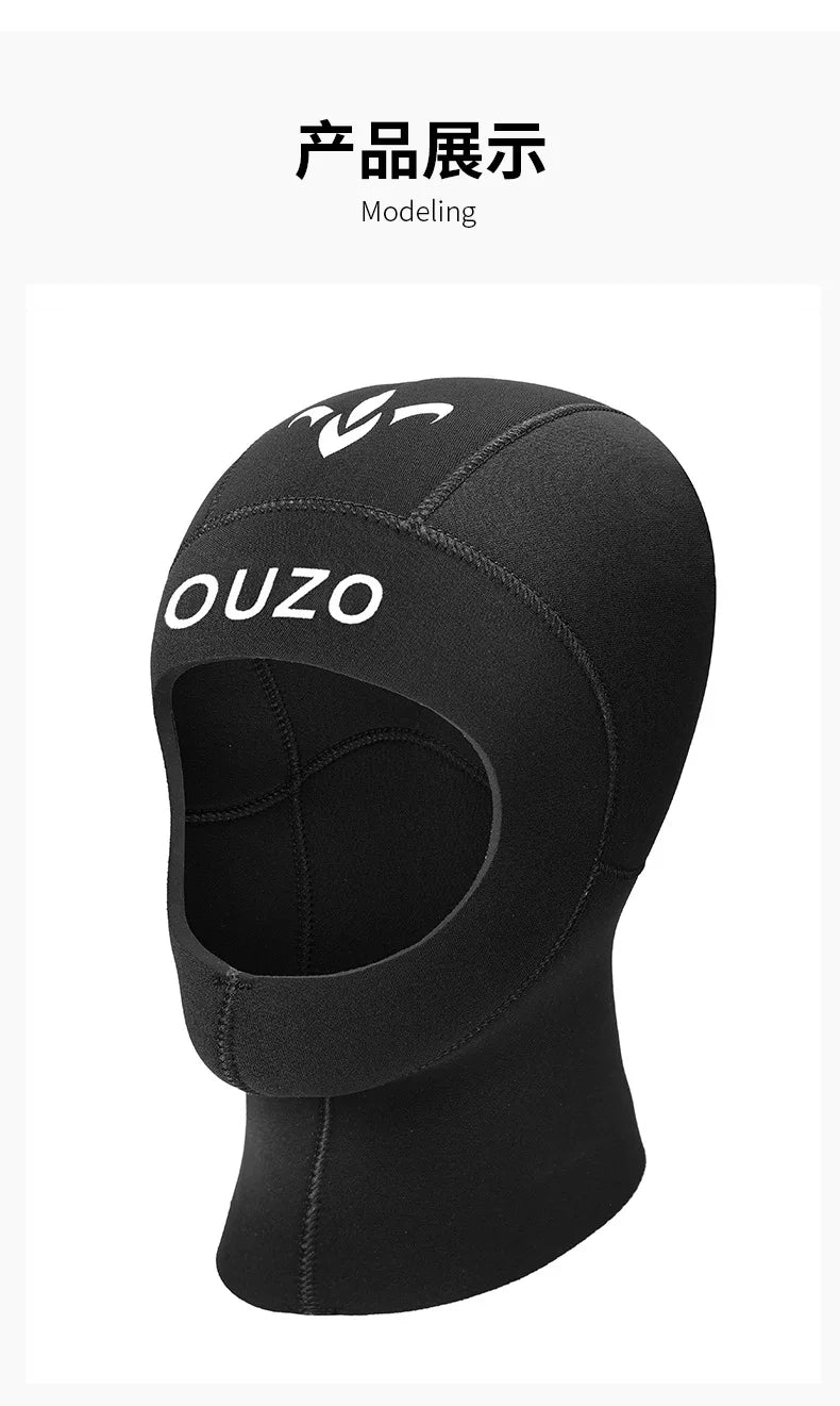 3MM 5MM Neoprene Scuba Diving Cap Hood Snorkeling Equipment Hat Cap Winter Swim Warm Wetsuit Spearfishing Drop Hood
