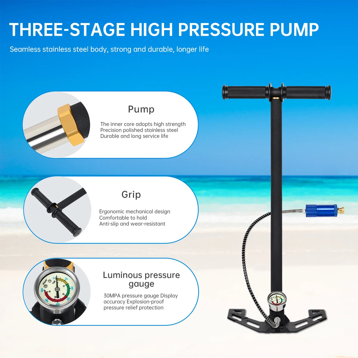 DIDEEP 0.5Liter Mini Scuba Diving Tank Set,Up to 5-10 Mins Underwater Diving Cylinder,Portable Lungs Gear with HD Full Face Mask