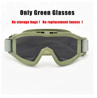 Goggles 3 lenses windproof dustproof shooting off-road motorbike mountain riding hiking glasses safety UV protection