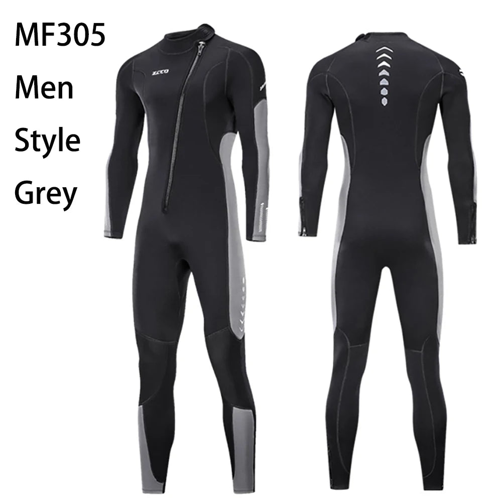 Full Wetsuit for Men Women 3mm Long Wet Suit for Diving Surfing Swimming Water Sport Neoprene Spearfishing One Piece Wetsuits