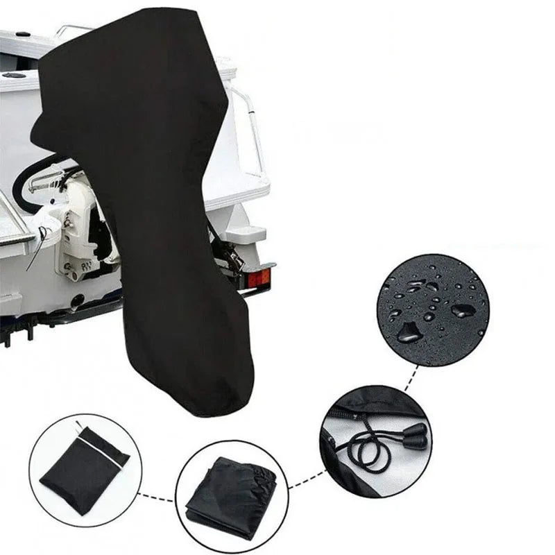 Motor Engine Boat Cover Anti Half Outboard UV Oxford Waterproof Protector Dustproof Air Antigores Yacht Marine 420D 6-225HP