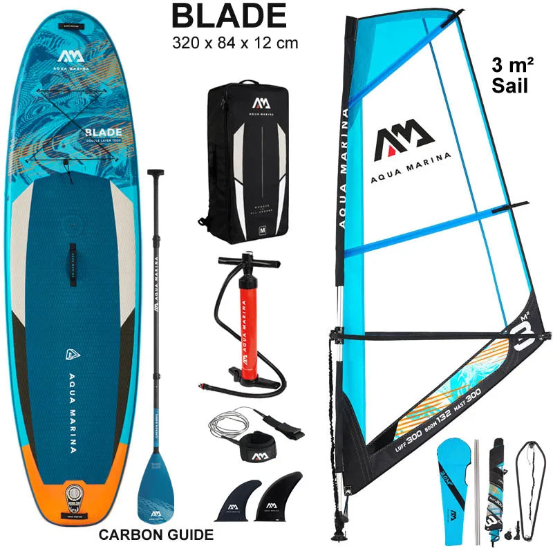 2022 windsurf 320*84*15CM board AQUA MARINA BLADE inflatable sup board sail sailboard stand up paddle surf surfboard windsail