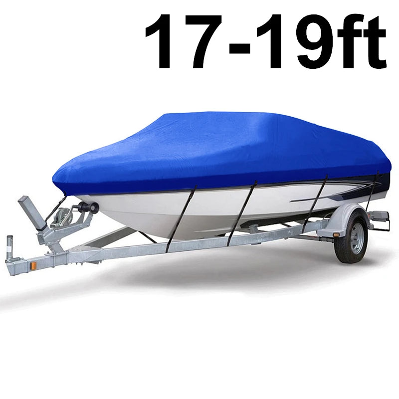 Boat Cover Rain Waterproof Fishing Universal Ski Bass Speedboat V-Shape Boat Cover Marine Boat Accessories Boat Equipment 16ft