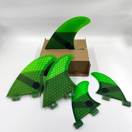 Tri-quad Fin Set UPSURF FCS Surfboard Fins G5+GL(4-5 Fins) Fiberglass Honeycomb UP Surf Fins Quilhas Surfing Accessoriea