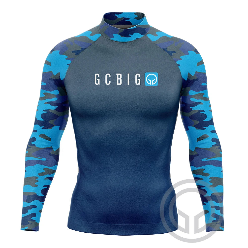 Surf Surfing Shirts Men Rash Guard Surfing Diving Suits Swimwear Long Sleeve Swim Tops Swimming Tight Surf T Shirt