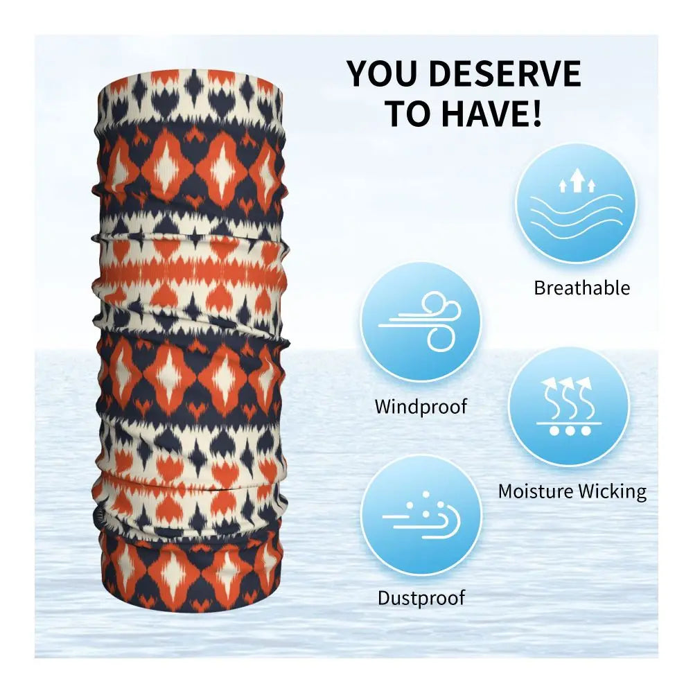 Ethnic Style Bohemia Bandana Neck Cover Printed Balaclavas Wrap Scarf Multifunctional Cycling Outdoor Sports Unisex Adult Winter