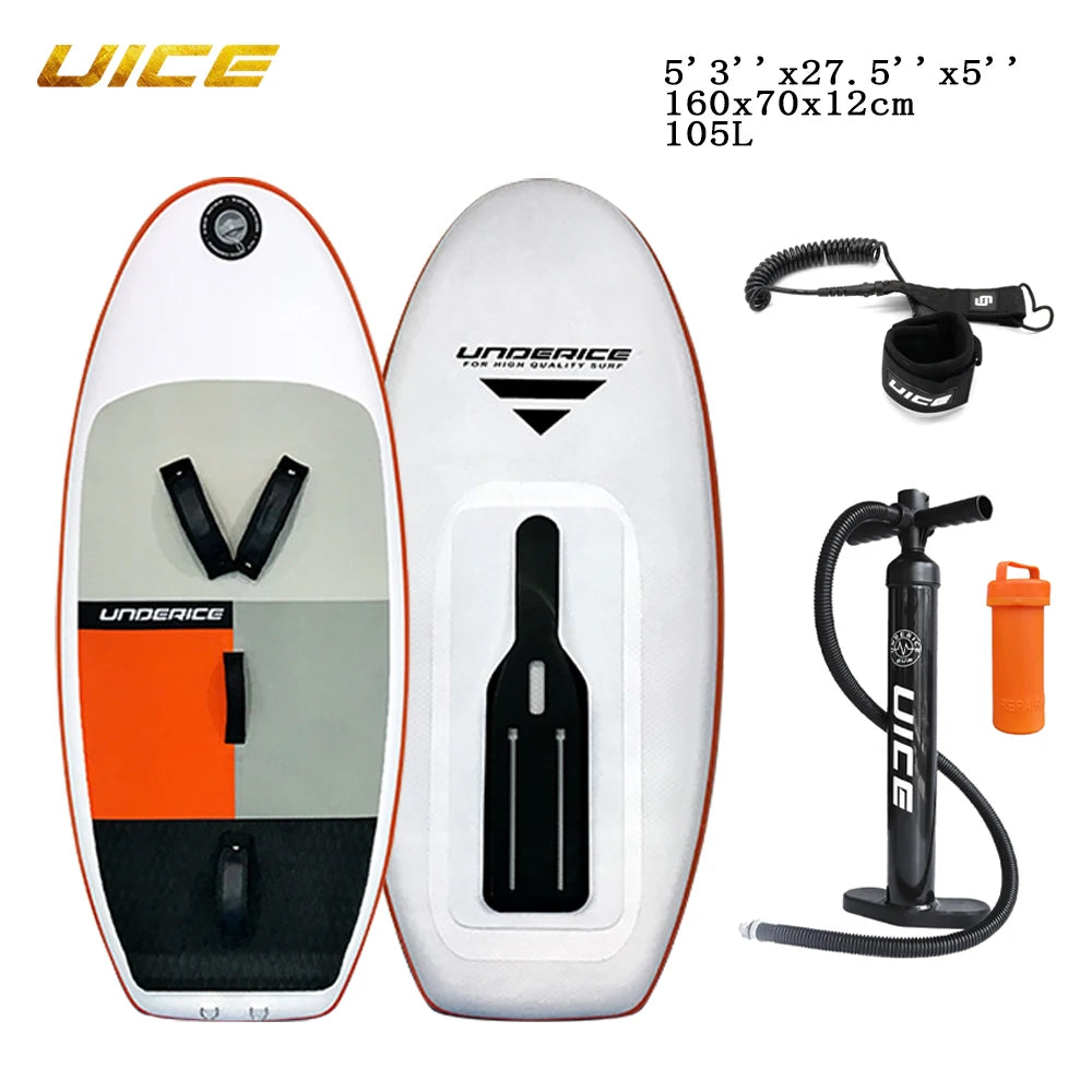 UICE Wingfoil Foil Board Inflatable Surfboard 105/140L With Carbon Plate Wing Surfing