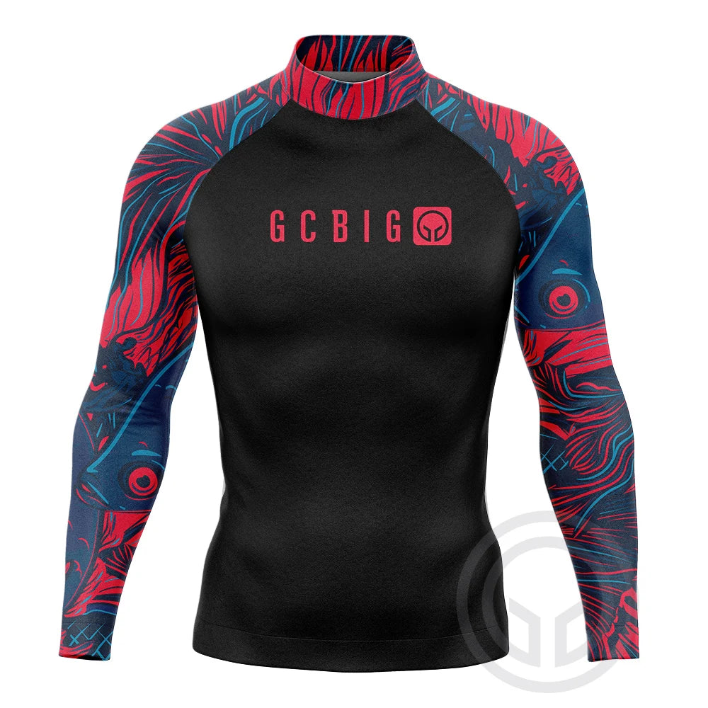 Surf Surfing Shirts Men Rash Guard Surfing Diving Suits Swimwear Long Sleeve Swim Tops Swimming Tight Surf T Shirt