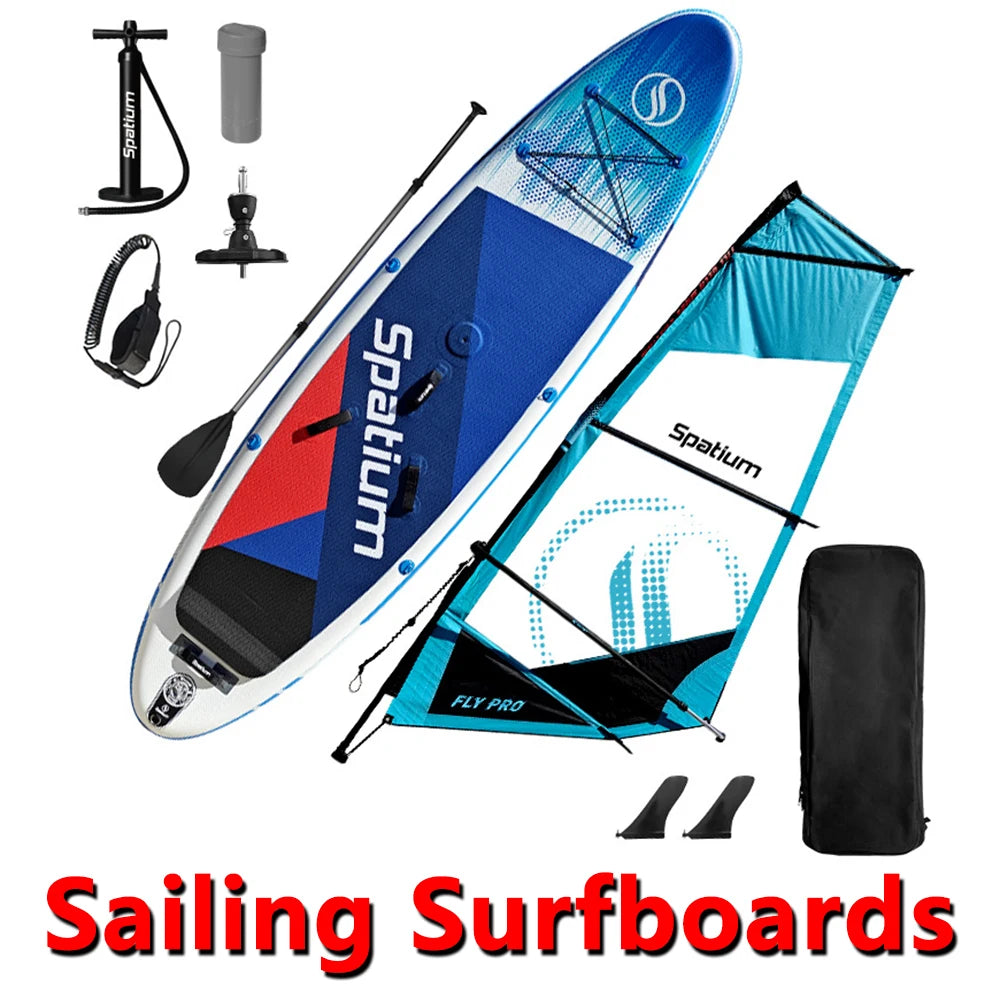Surfing 2-in-1 Windsurf Sail With S-up Board Windsurfing For Smooth Sailing And Paddleboarding Inflatable Surfboard Sailing