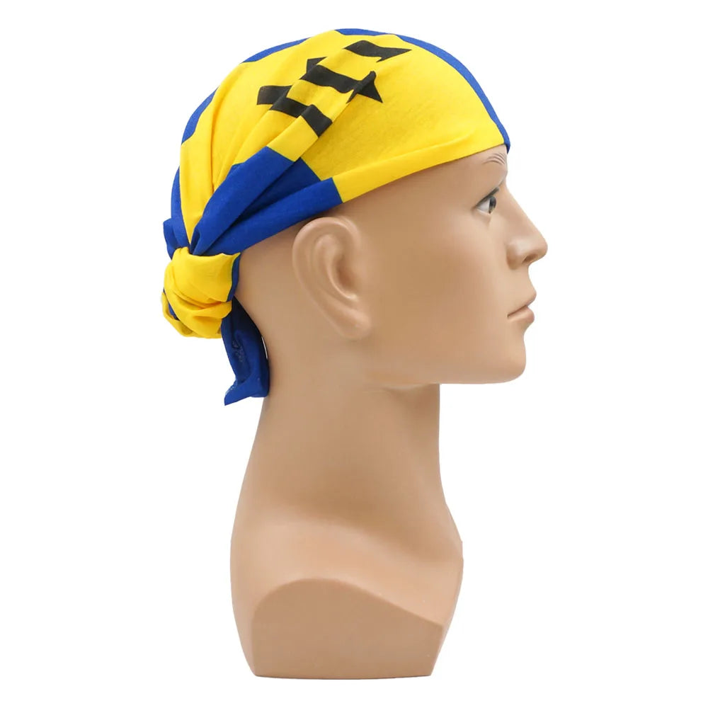 Barbados Flag Neck Gaiter Outdoor Sports Headscarf Men Women Cycling Face Mask Tube Multifunctional Scarf Summer Snood Headwear