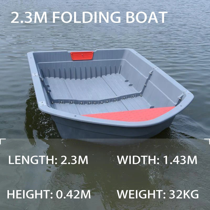 Modular PPR Folding Boat w/Silicone Seals & Air Bow Outboard-Ready Fishing Skiff w/Stainless Hardware Leak-Proof Assembly Craft