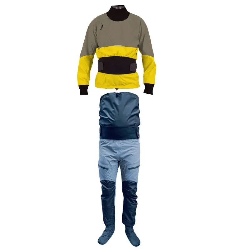 Drysuit Separate Dry Cag Trousers Combo Flexibility Waterproof Spray Jacket for paddling Canoeing Boating Trouring Winter Spring