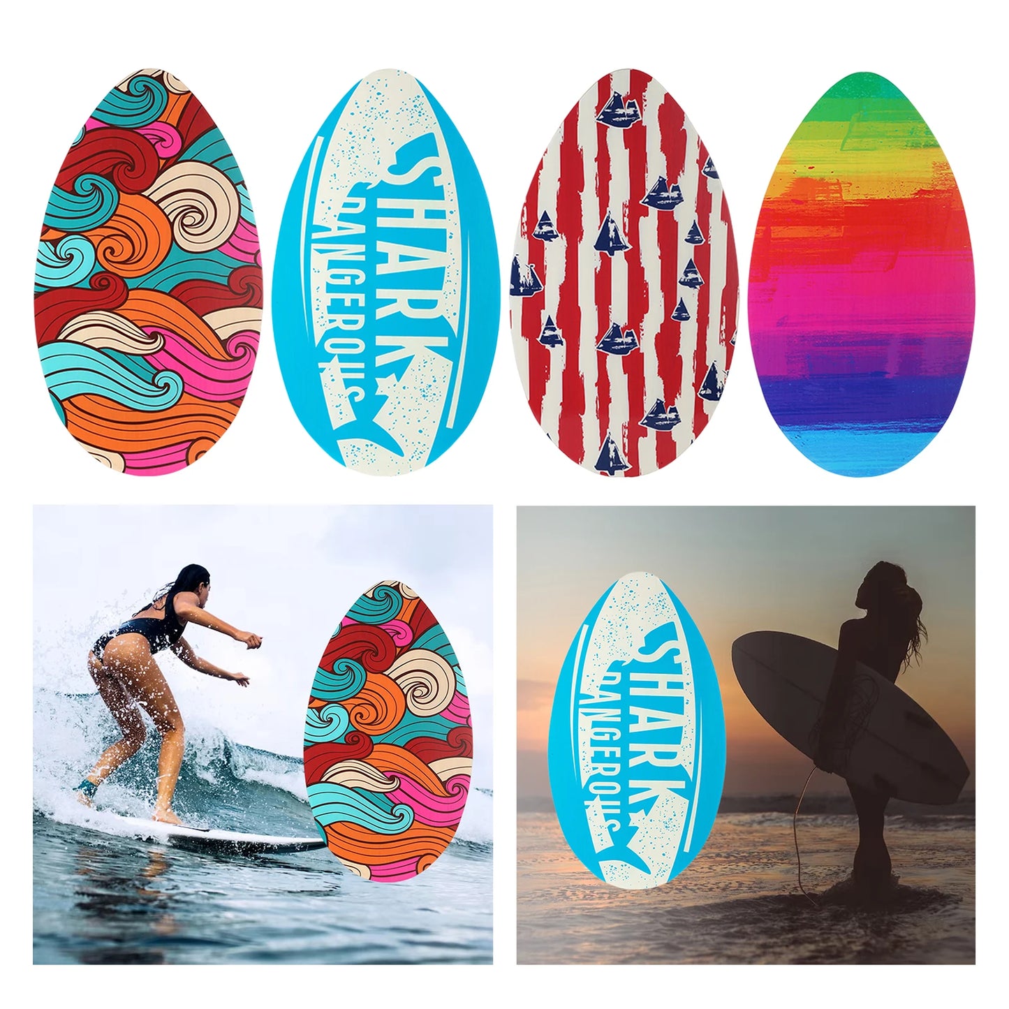 Skimboard pé de água rasa praia placa de areia pequena prancha de surf para unisex adolescentes menino meninas dos homens mulheres esportes aquáticos