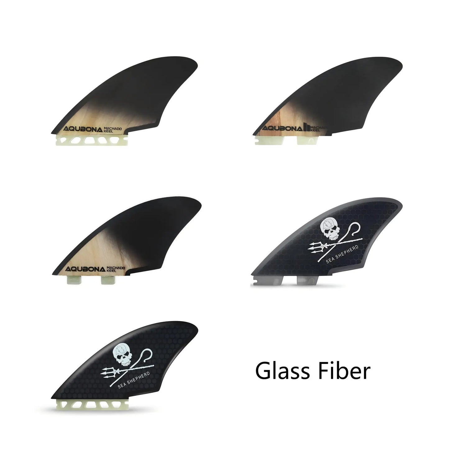 Surfboard Twin Keel Fins (2 Fins) Dual Tab Single Tab Sizes for Longboard Surfboard Funboard