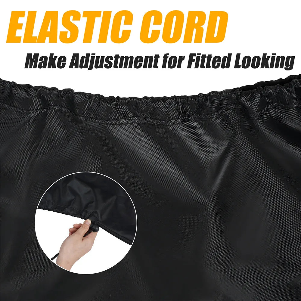 Outboard Motor Cover 420D Waterproof Boat Motor Cover 0-350HP UV-Proof Black boat marine engine cover for Boat motors