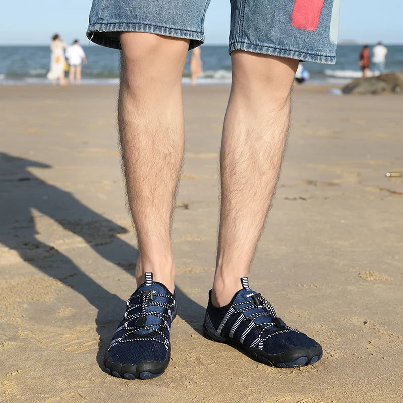 Green Water Shoes For Men Aqua Upstream Shoes New Breathable Mesh Beach Sandals Summer Sport Shoes Women Swimming Shoes Slippers