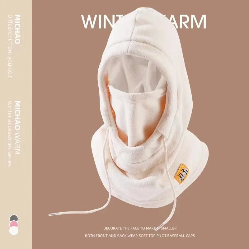 Winter Warm Hat with Mask and Neck Warmer 3-in-1 Windproof Balaclava for Men and Women Cycling Cold Weather Protection