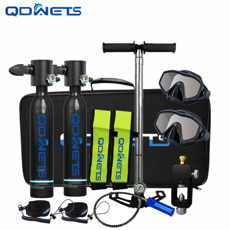 Mini Scuba Diving Tank Equipment Dive Cylinder with 5-10Minutes Capability 0.5 Litre Capacity with Refillable Design QDWETS