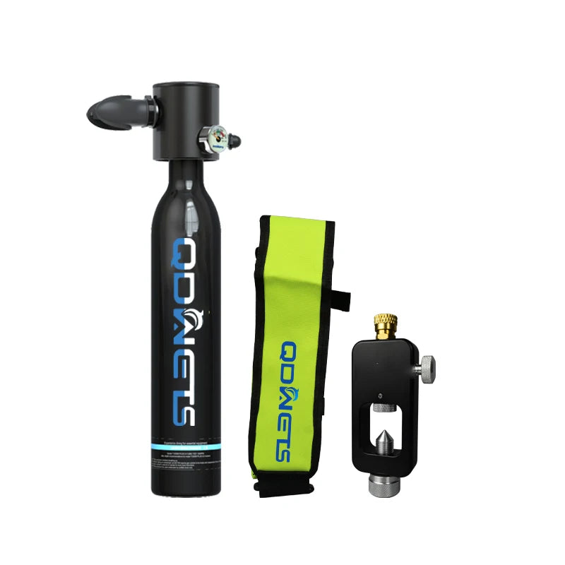 Mini Scuba Diving Tank Equipment Dive Cylinder with 5-10Minutes Capability 0.5 Litre Capacity with Refillable Design QDWETS
