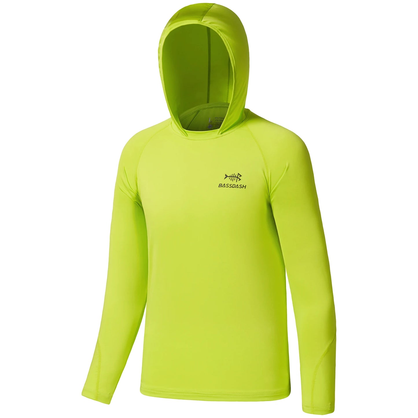 BASSDASH Youth UPF50+ Performance T Shirt with Hood Long Sleeve Fishing Hiking Sun Shirt FS03Y Lightweight Quick Dry Sailing
