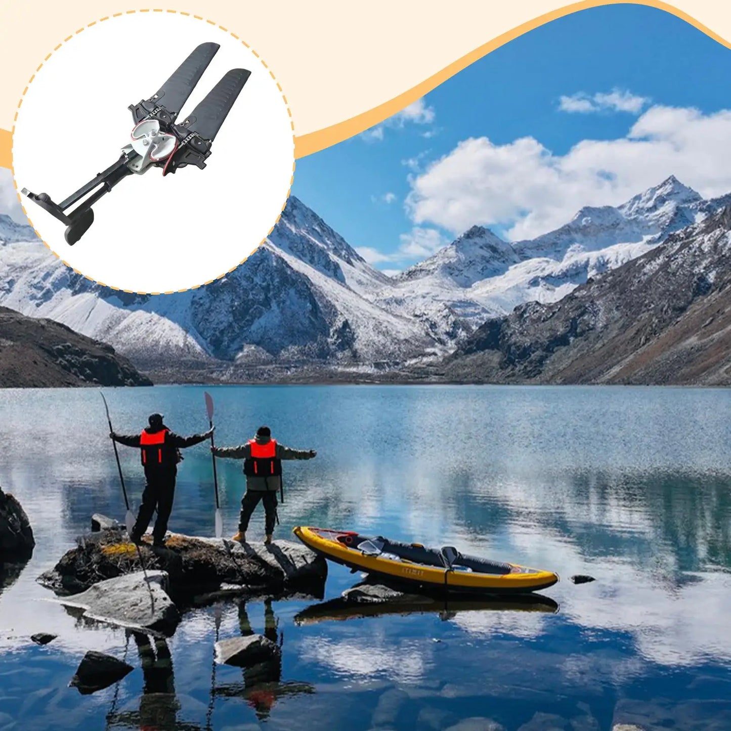 Foot Pedal System for BOARD Kayak Repair Parts for Photographing Simple Assembly, Hands Free Paddling