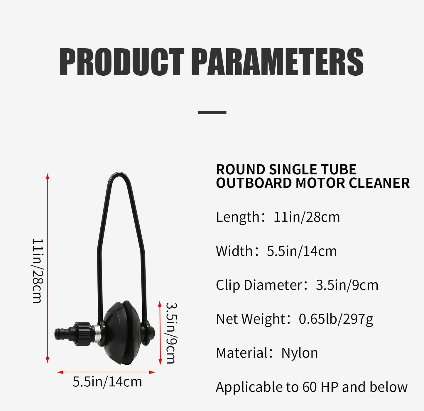 1PCS KOETSU Marine Universal Rectangular Outboard Motor Water Flusher Boat Ear Muff Engine Flusher for Marine Boat