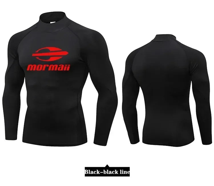 Men Swimsuit Swimming T-shirt Beach UV Protection Swimwear Rash Guard Long Sleeve Surfing Diving Swimsuit Surf T-shirt Rashguard
