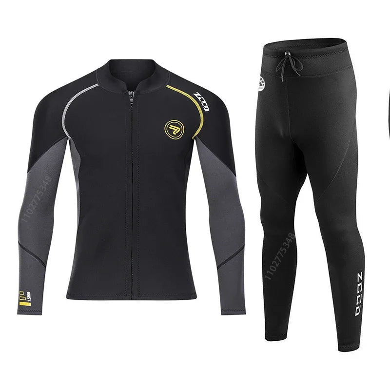 Premium Neoprene Wetsuits for Men 1.5mm/3mm Wetsuit Surf Suits Pant Top One-Piece Swimsuits Wet Suit for Scuba Diving Snorkeling